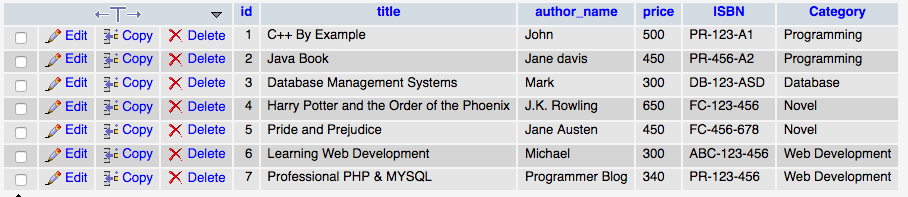 mysql database table - generate xml files using php