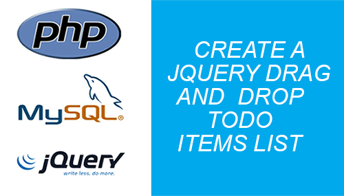 jquery drag and drop todo list items