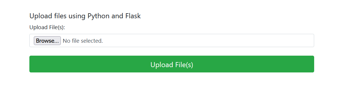 upload files using python and flask