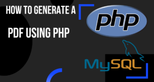 generate a pdf using php